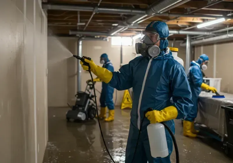 Basement Sanitization and Antimicrobial Treatment process in Hopkinton, RI